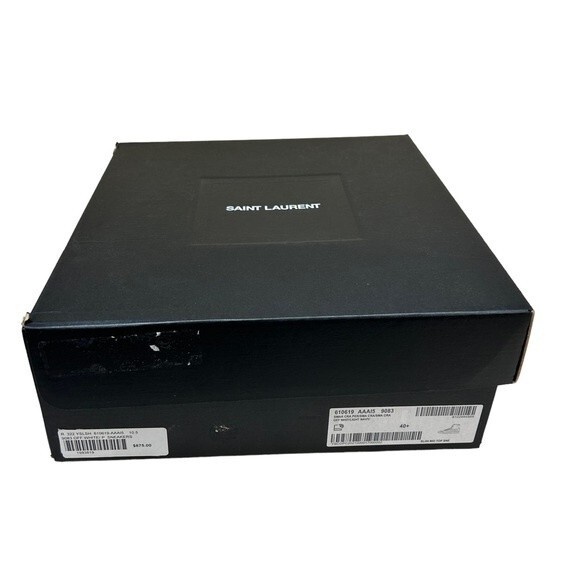 NEW Saint Laurent SL24 Mid Top Sneakers Blue and Off White 40.5 / 10.5 YSL - Picture 12 of 13